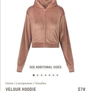 SKIMS Velour Hoodie & Wide Leg Pant Set. NWT NEVER WORN